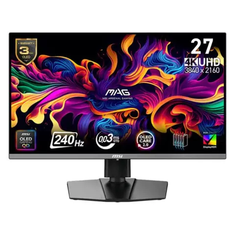 MSI MAG 272UP QD-OLED X24 26.5 inç 240Hz 0.03ms 4K UHD G-Sync Pivot Gaming Monitör