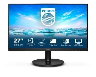 Philips 271V8L/00 4ms 75Hz Vga Hdmi 1920x1080 27 Siyah Monitör + Vesa