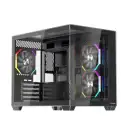 1ST PLAYER BV6 SİYAH ACK 650W 80+ BRONZE ARGB 3X12CM FAN PANORAMİK TEMPERLİ CAM USB 3.0 M-ATX KASA