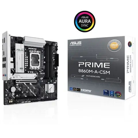 ASUS Prime B860M-A-CSM 8666MHz (OC) DDR5 Soket LGA1851 M.2 HDMI DP mATX Anakart