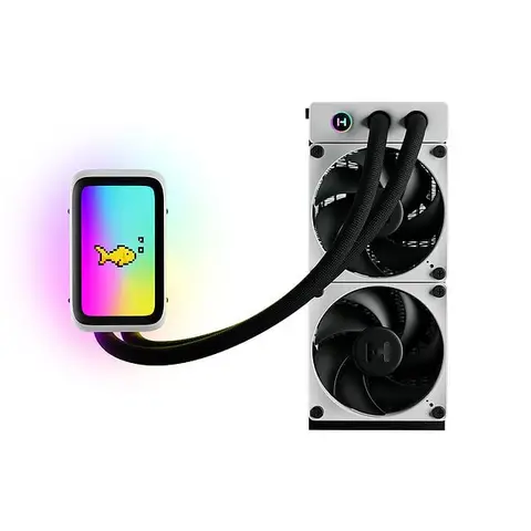 HYTE Thicc Q60 qRGB LCD 240mm Intel-AMD Uyumlu İşlemci Sıvı Soğutucu (FAN-HYTE-Q60-BW) – 2 Yıl Birebir Değişim Garantili