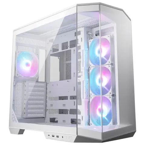 MSI MAG PANO 100R PZ White ARGB Panaromik Temperli Cam USB 5.0 ATX Mid Tower Beyaz Gaming Kasa