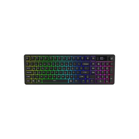 Hawk Gaming HK258 Membrane LCD RGB Kablosuz Siyah Gaming Klavye
