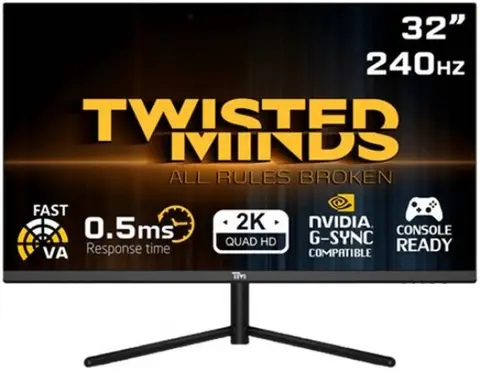 Twisted M32QHD240VA 32 inch 2560x1440 0.5ms 240Hz HDMI DP 2K G-SYNC Oyuncu Monitörü