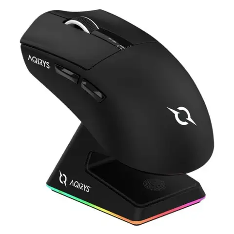 AQIRYS Zephyr Black OLED Ekran Kablosuz Simetrik Gaming Mouse – 2 Yıl Birebir Değişim Garantili