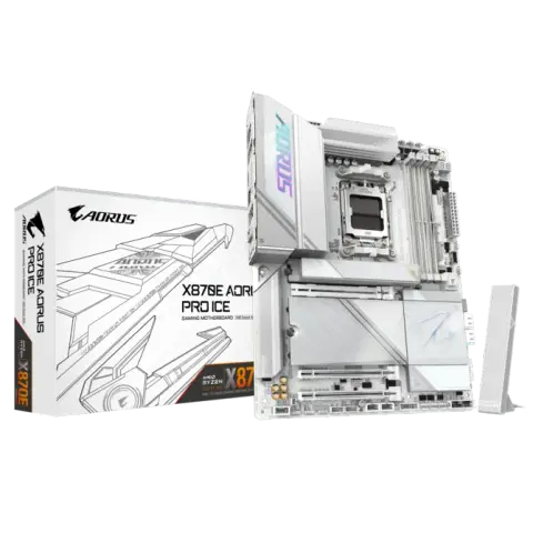 Gigabyte X870E AORUS PRO X3D ICE Sc-AM5 DDR5 9000Mhz 3xM2 5Gbit Wi-Fi7 ATX AMD Anakart