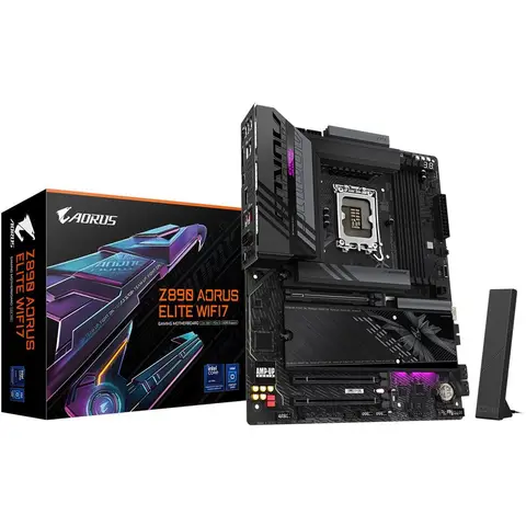 GIGABYTE Z890 Aorus Elite Wifi 7 Intel LGA 1851 DDR5 9500Mhz 5x M.2 USB3.2 Atx Anakart
