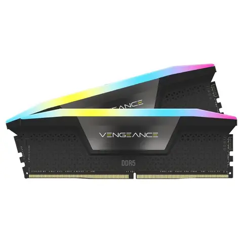 CORSAIR 32GB(2X16GB) VENGEANCE RGB 5600MHZ CL40 DDR5 AMD EXPO SIYAH DUAL KIT RAM