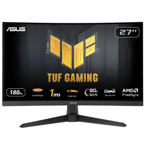 ASUS TUF Gaming VG27VQ3B 27 inç 180Hz 1ms Full HD Adaptive Sync Fast VA Kavisli Gaming Monitör