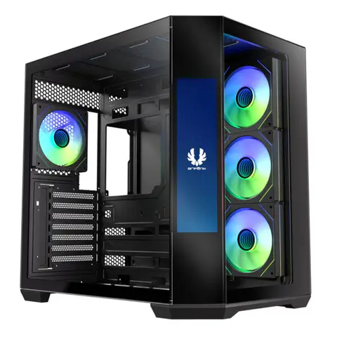 BitFenix T10 Digital EF Siyah 8.8″ inç IPS Ekran 4x120mm ARGB Fan Temperli Cam USB 3.1 BPAB 850W 80+ Bronze Mid Tower ATX Gaming Kasa (BFC-KT10EFBBK850-4A)