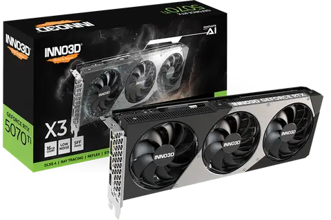 Inno3D N507T3-16D7-176068N 16 GB GDDR7 GeForce RTX 5070 Ti x3 256Bit NVIDIA Ekran Kartı