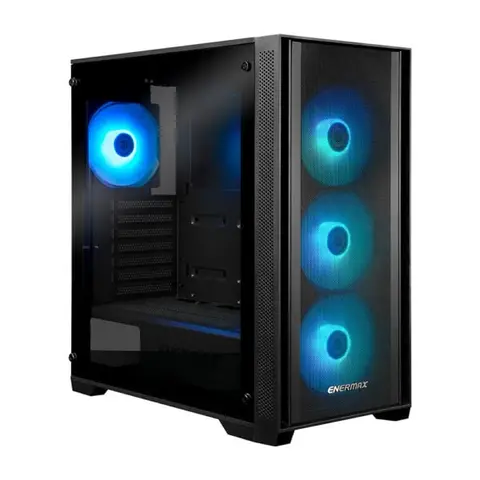 Enermax StarryFort SF217 ARGB Temperli Cam USB 3.0 Mid Tower ATX + MAXPRO III 600W Gaming Kasa (ECA-SF217-BB-ARGB-EMP600W)