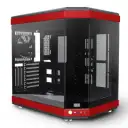 Dragos North 1x Fan USB 3.0 + Type C ATX Mid Tower Panoramik Temperli Cam Gaming Bilgisayar Kasası Kırmızı Siyah