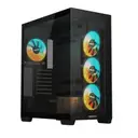 Gigabyte C500P Panoramic ATX Siyah Kasa - 360mm Radyatör, 4x ARGB Fan, USB 3.2 Gen2 Type-C & 2xUSB 3.0