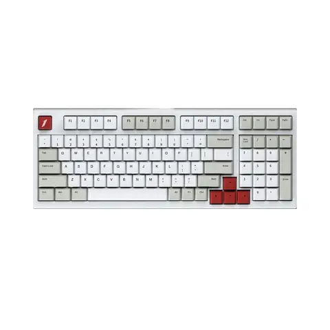 1ST PLAYER LANG MK980 II Beyaz-Gri-Beyaz-Kırmızı ( Blue Switch) Mekanik Oyuncu Klavyesi