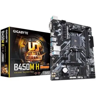 Gigabyte B450M-H Sata,M2 Ddr4 3600MHz Usb 3.1 Vga Hdmi Ses G.Lan AM4 Anakart