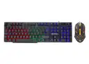 Everest KM-G77 X-Vayne USB Kablolu Siyah Gaming Standart Q Rainbow Aydınlatmalı Klavye ve Mouse Set