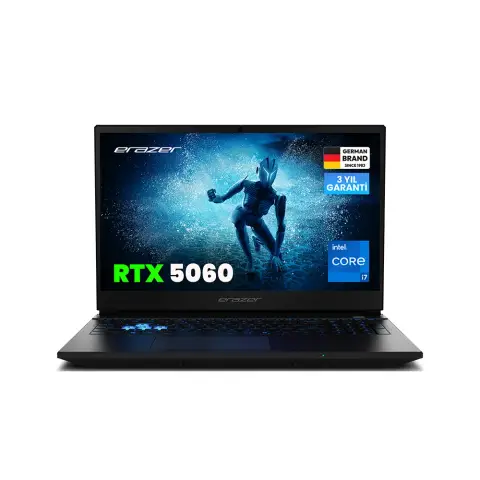 ERAZER Deputy 15 P1 MD600004 Intel Core i7 13620H 16GB RAM 1TB SSD RTX5060 15.6" 144Hz FHD FreeDOS Oyuncu Laptop