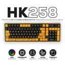 Hawk Gaming HK258 Membrane LCD RGB Kablosuz/Bluetooth Cyber Sarı Siyah Full Türkçe Gaming Klavye