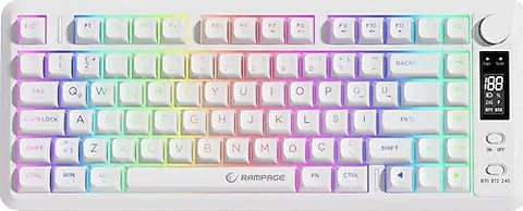 Rampage Zeron RM-K87 RGB %75 TKL Membrane Switch Kablosuz Oyuncu Klavyesi