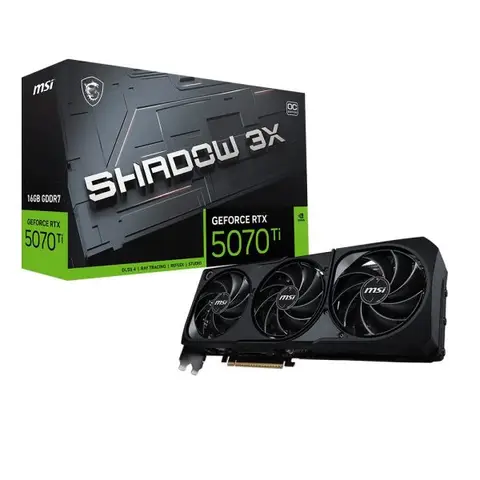 MSI GeForce RTX 5070 Ti 16G SHADOW 3X OC 16GB GDDR7 256 Bit DLSS 4 Ekran Kartı – CONTROL Resonant Hediyeli