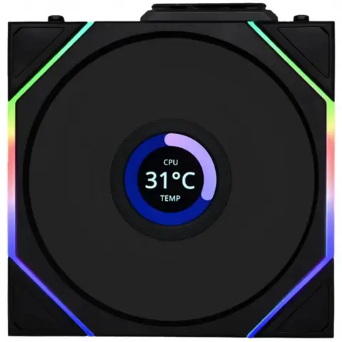 Lian Li UNI FAN REVERSE TL WIRELESS LCD 1x140mm Siyah Kasa Fanı