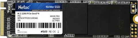 Netac NT01N930E-001T-E4X N930E Pro 1 TB 2130-1720Mb/s PCIe 3x4 NVMe M.2 22x80 SSD Harddisk