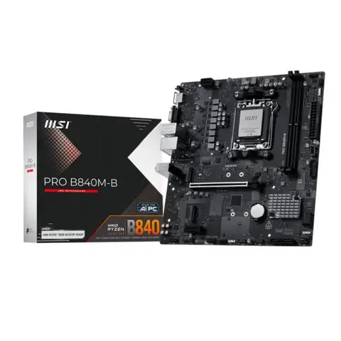 MSI PRO B840M-B 8000MHz (OC) DDR5 Soket AM5 M.2 HDMI VGA mATX Anakart