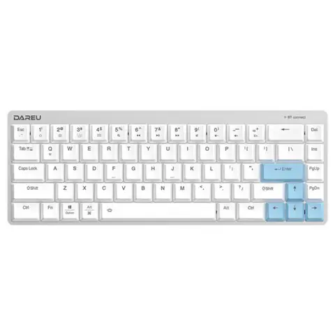 DAREU EK868 White %65 Blue Low-Profile Switch Bluetooth İngilizce Mekanik Gaming Klavye
