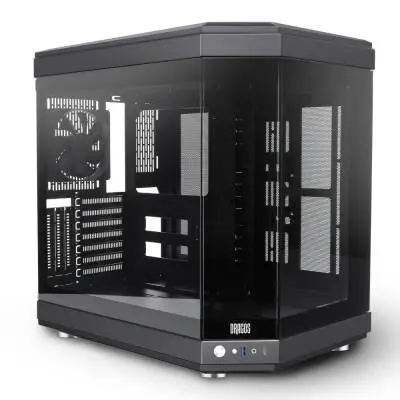 Dragos North 1x Fan USB 3.0 + Type C ATX Mid Tower  Panoramik Temperli Cam Gaming Bilgisayar Kasası Siyah