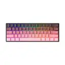 AKKO MONSGEEK FUN60 Max Shine-Through Black-Pink Gradient Hall Effect Manyetik Switch 8K Hz ARGB Kablosuz Hotswap Gaming Klavye