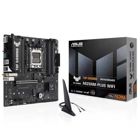 ASUS TUF Gaming A620AM-PLUS WIFI 7600MHz (OC) DDR5 Soket AM5 M.2 HDMI DP mATX Anakart