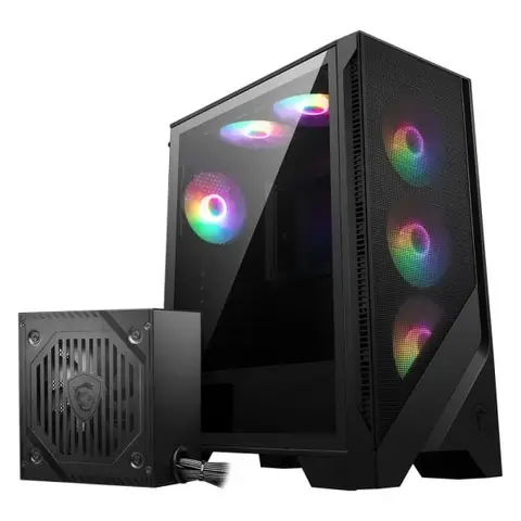 MSI MAG FORGE 120A B65 RGB Temperli Cam USB 3.2 ATX Mid Tower Siyah 650W 80+ Bronze Gaming Kasa