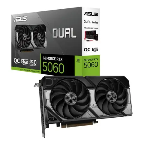 ASUS DUAL GeForce RTX 5060 OC 8GB GDDR7 128 Bit DLSS 4 Ekran Kartı