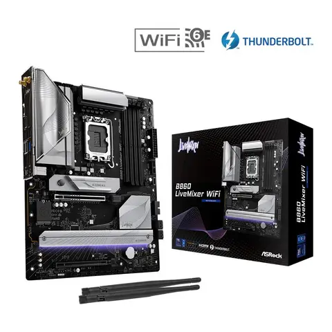 ASROCK B860 LiveMixer WiFi DDR5 8666Mhz(OC) M.2 1851p ATX Anakart