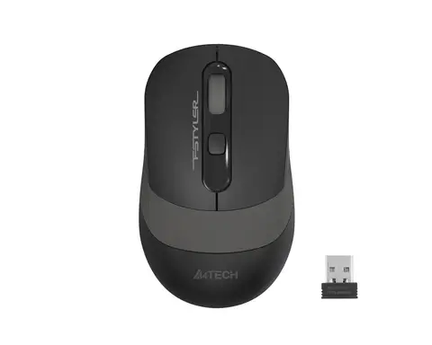 A4 Tech FG10 2000 Dpi 4 Tu�lu Gri Siyah Kablosuz Optik Mouse