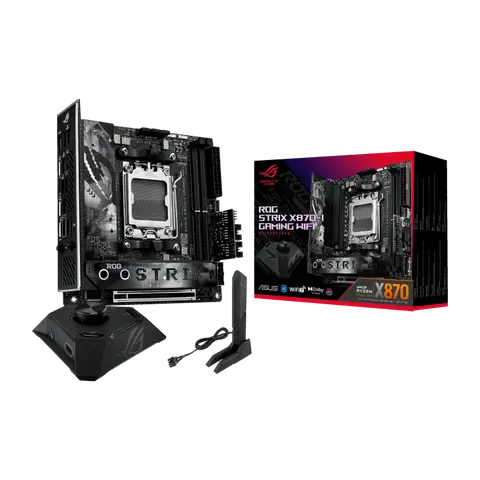 Asus ROG STRIX X870-I GAMING WIFI SC-Am5 X870 DDR5 8400Mhz 2xM2 WiFi7 2.5Gbit RGB miniIXT AMD Anakart