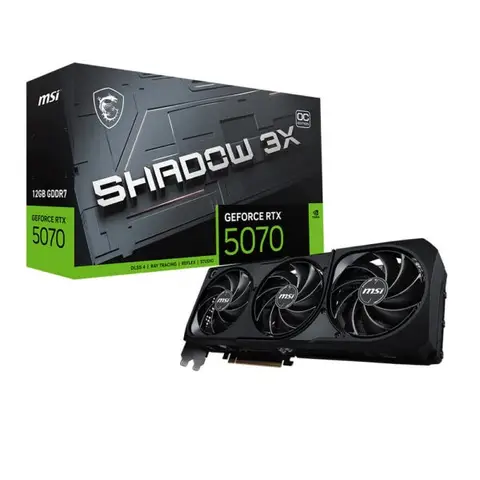 MSI GeForce RTX 5070 12G SHADOW 3X OC 12GB GDDR7 192 Bit DLSS 4 Ekran Kartı – CONTROL Resonant Hediyeli