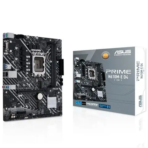 ASUS Prime H610M-E D4-CSM 3200MHz DDR4 Soket 1700 M.2 HDMI DP mATX Anakart