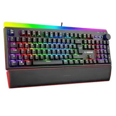 Rampage KB-R97 X-TRACER Siyah RGB Blue Switch TR Bilek Destekli Gaming Mekanik Klavye