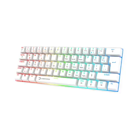 Gamepower Lyra Beyaz RGB Red Switch Gaming Klavye